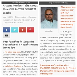 Best Practices in Character Education: Q & A With Teacher James Sye